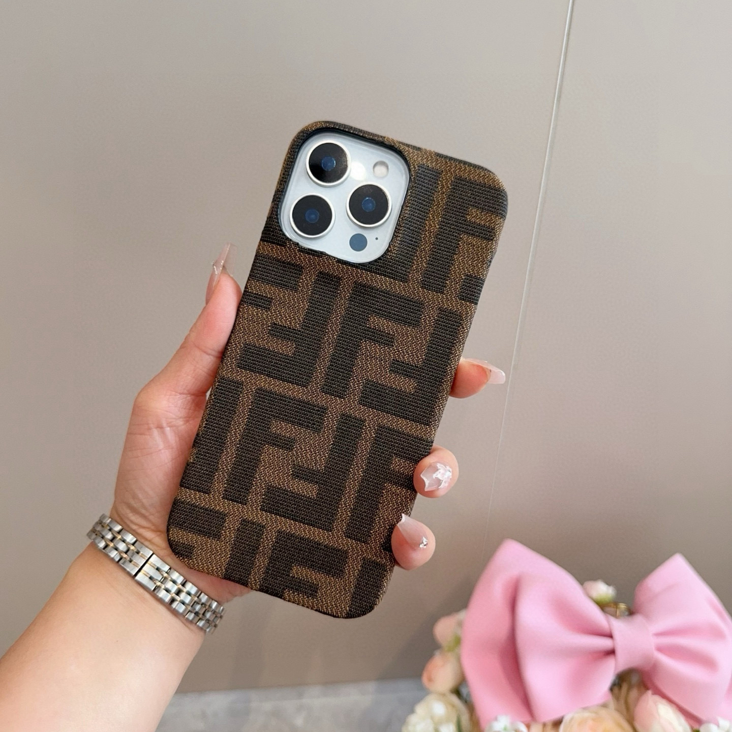 FENDI Designers Phone Case Classic FF Vintage Phone Case Back Cover Designer Case Luxury Mobile Shel For Iphone:13 14 15 16 17 Iphone 13 14 15 16 17 Pro Iphone 13 14 15 16 17 Pro Max