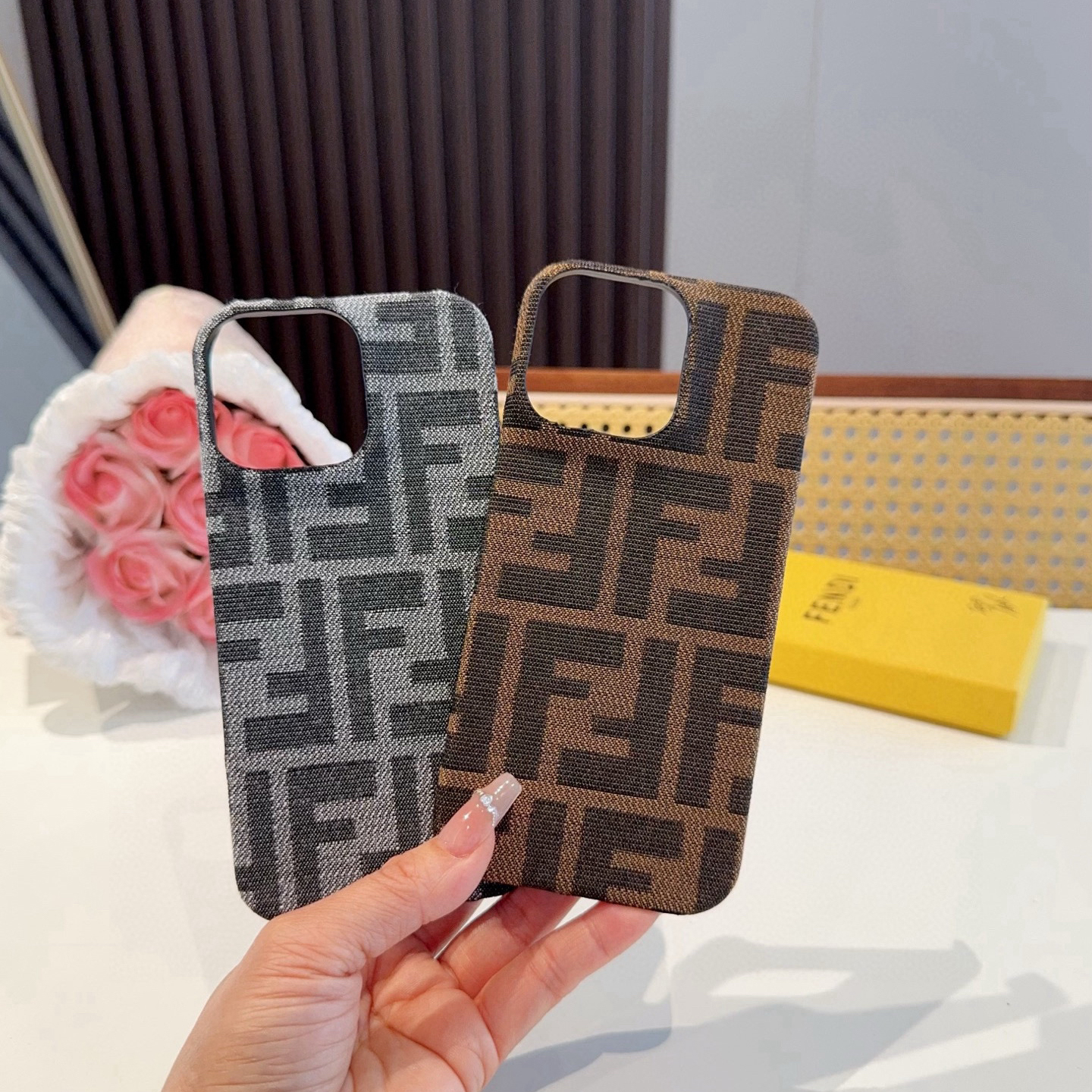 FENDI Designers Phone Case Classic FF Vintage Phone Case Back Cover Designer Case Luxury Mobile Shel For Iphone:13 14 15 16 17 Iphone 13 14 15 16 17 Pro Iphone 13 14 15 16 17 Pro Max