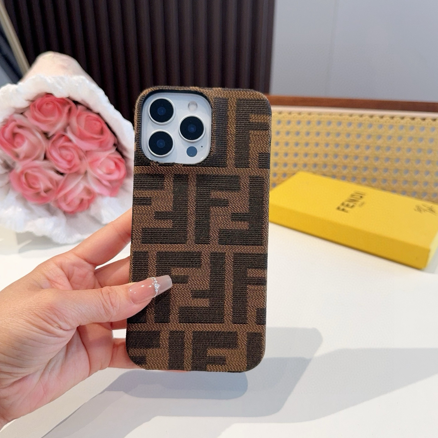 FENDI Designers Phone Case Classic FF Vintage Phone Case Back Cover Designer Case Luxury Mobile Shel For Iphone:13 14 15 16 17 Iphone 13 14 15 16 17 Pro Iphone 13 14 15 16 17 Pro Max