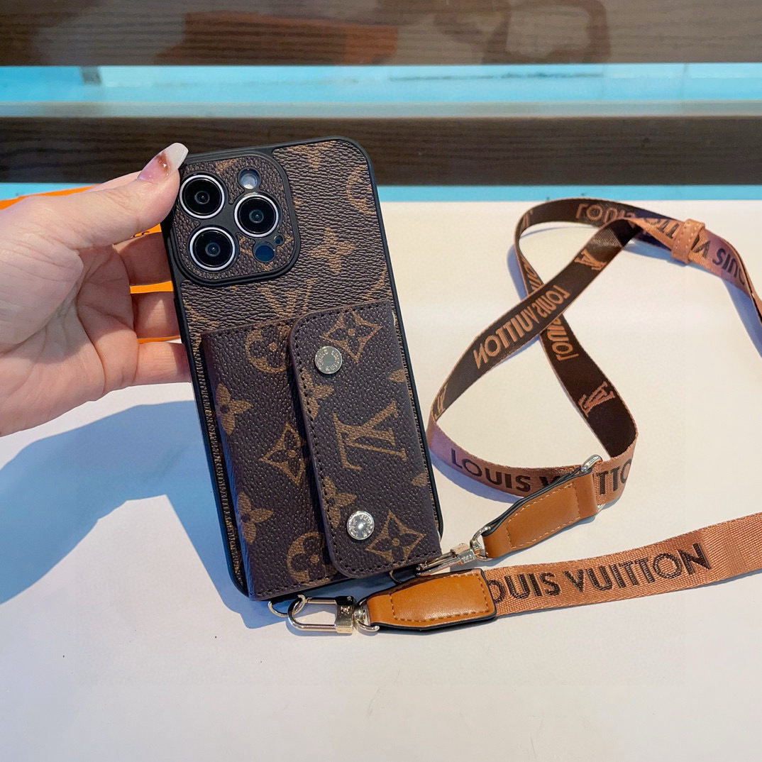 LV Designers Phone Case Classic Vintage Crossbody Bag With Left And Right Card Opening Phone Case Back Cover Designer Case Luxury Mobile Shel For Iphone:13 14 15 16 17 Iphone 13 14 15 16 17 Pro Iphone 13 14 15 16 17 Pro Max