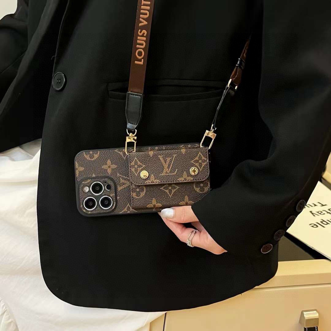 LV Designers Phone Case Classic Vintage Crossbody Bag With Left And Right Card Opening Phone Case Back Cover Designer Case Luxury Mobile Shel For Iphone:13 14 15 16 17 Iphone 13 14 15 16 17 Pro Iphone 13 14 15 16 17 Pro Max