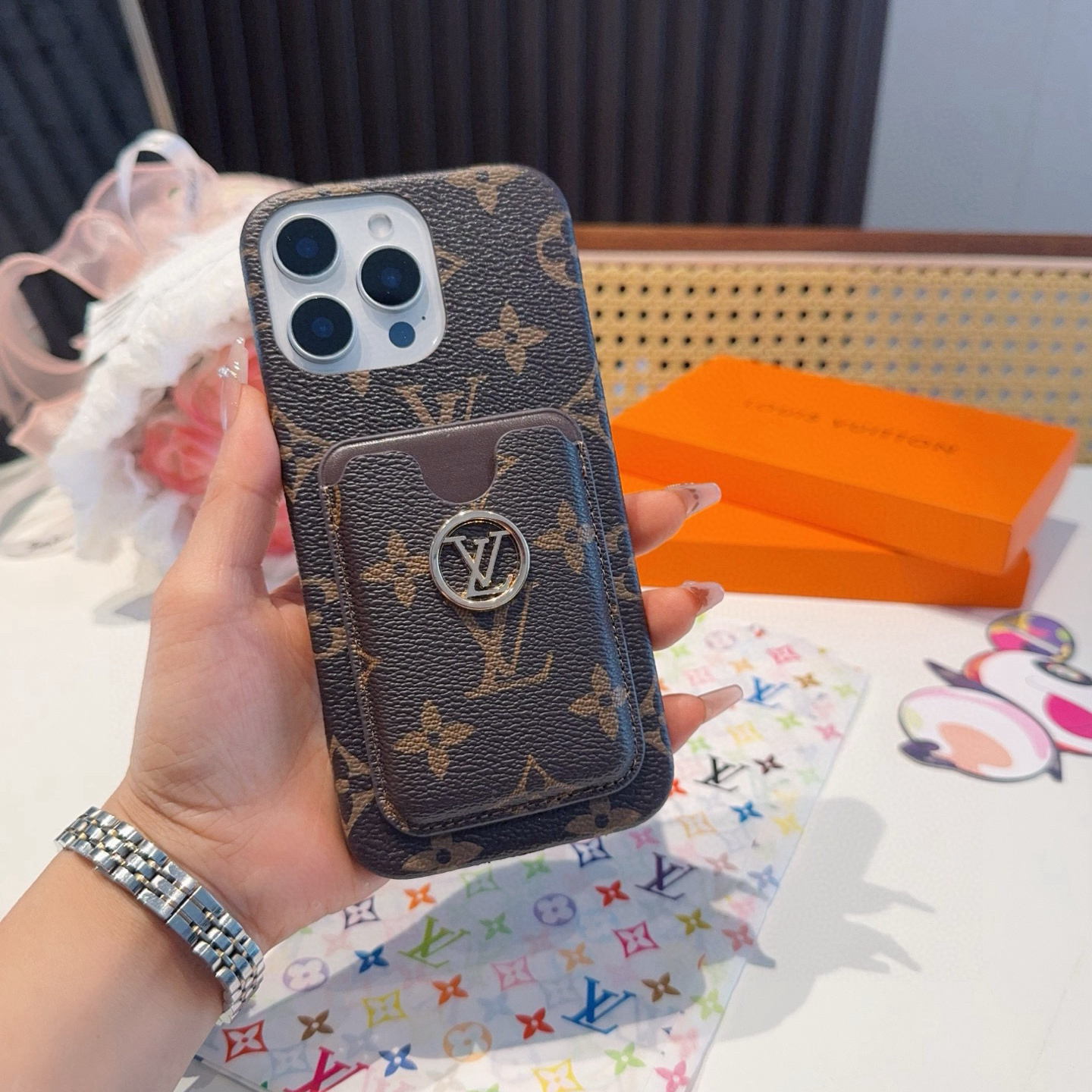 LV Designers Phone Case Classic Card Bag Vintage Phone Case Back Cover Designer Case Luxury Mobile Shel For Iphone:13 14 15 16 17 Iphone 13 14 15 16 17 Pro Iphone 13 14 15 16 17 Pro Max