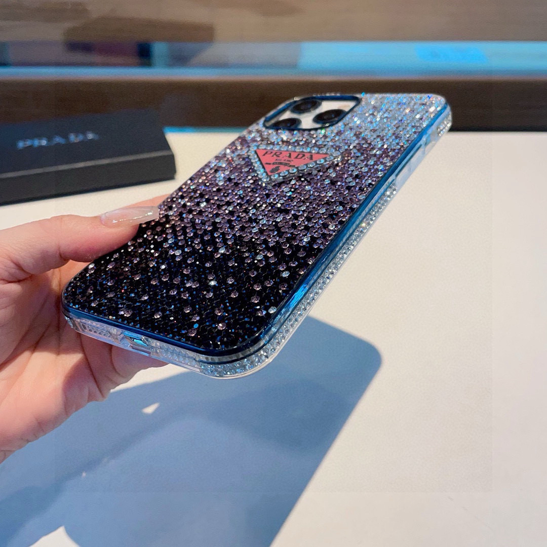 Prada Designers Phone Case Flash Diamond All Inclusive Phone Case With Precise Hole Positioning Back Cover Designer Case Luxury Mobile Shel For Iphone:13 14 15 16 17 Iphone 13 14 15 16 17 Pro Iphone 13 14 15 16 17 Pro Max