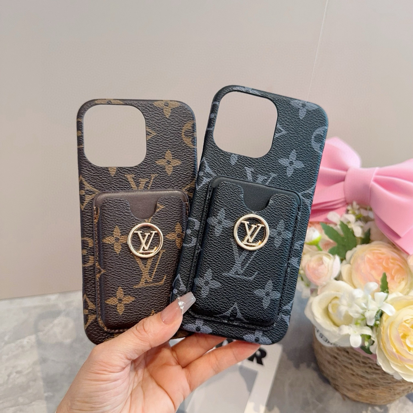 LV Designers Phone Case Classic Card Bag Vintage Phone Case Back Cover Designer Case Luxury Mobile Shel For Iphone:13 14 15 16 17 Iphone 13 14 15 16 17 Pro Iphone 13 14 15 16 17 Pro Max