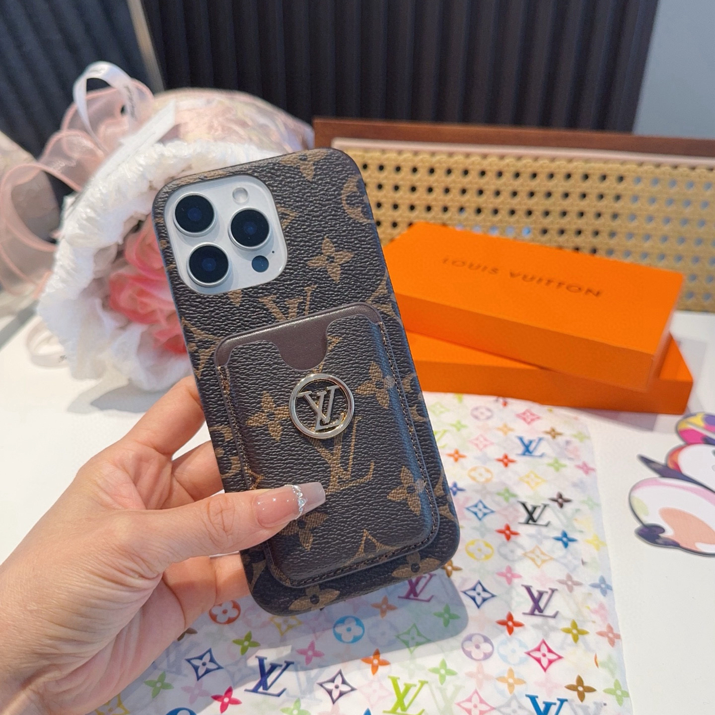 LV Designers Phone Case Classic Card Bag Vintage Phone Case Back Cover Designer Case Luxury Mobile Shel For Iphone:13 14 15 16 17 Iphone 13 14 15 16 17 Pro Iphone 13 14 15 16 17 Pro Max