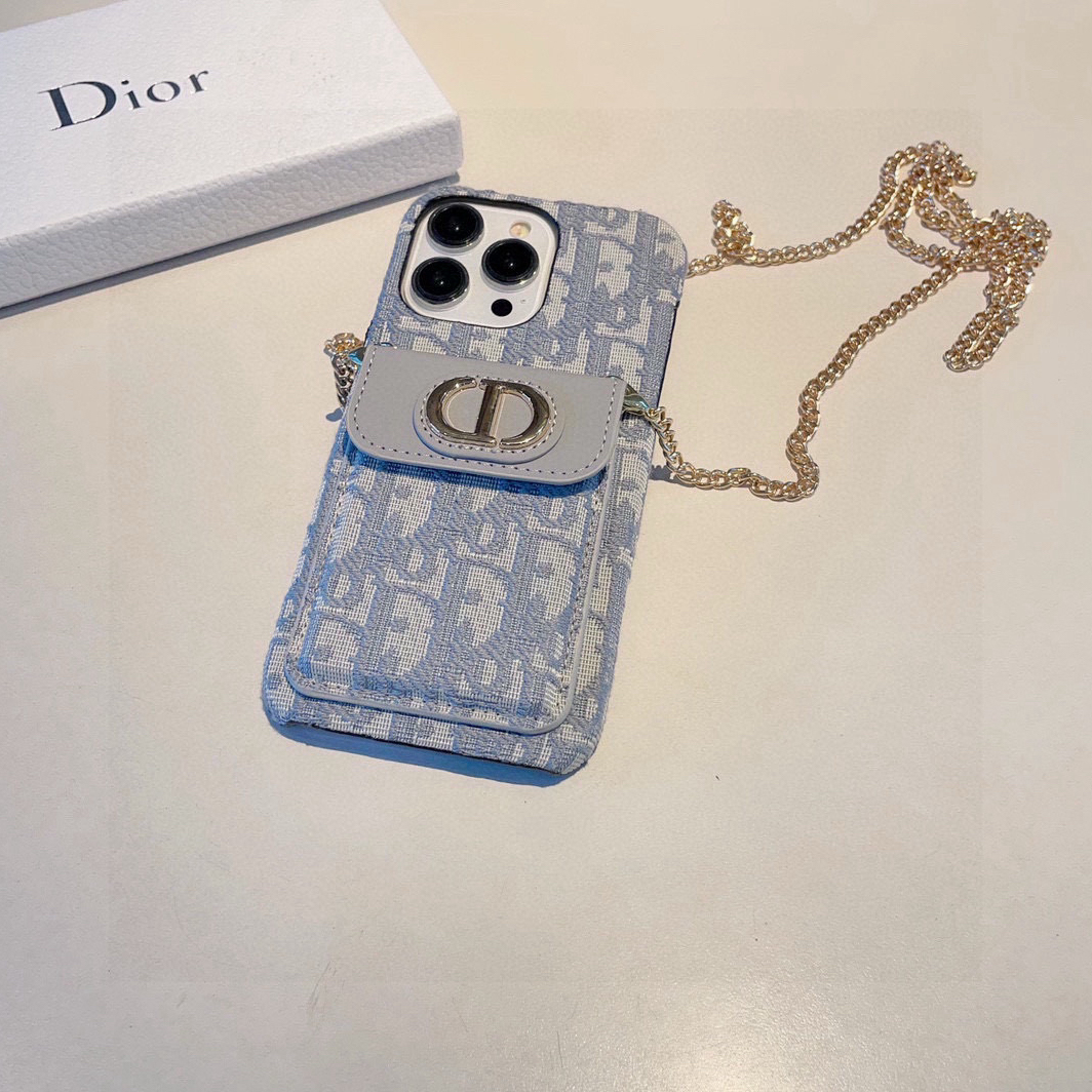 Dior Designers Phone Case Card Bag Crossbody Phone Case Match With Chain Back Cover Designer Case Luxury Mobile Shel For Iphone:13 14 15 16 17 Iphone 13 14 15 16 17 Pro Iphone 13 14 15 16 17 Pro Max