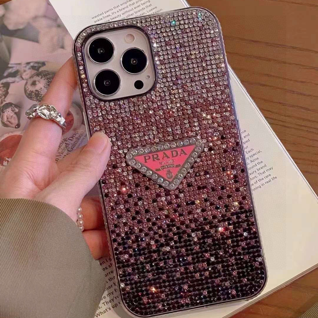 Prada Designers Phone Case Flash Diamond All Inclusive Phone Case With Precise Hole Positioning Back Cover Designer Case Luxury Mobile Shel For Iphone:13 14 15 16 17 Iphone 13 14 15 16 17 Pro Iphone 13 14 15 16 17 Pro Max