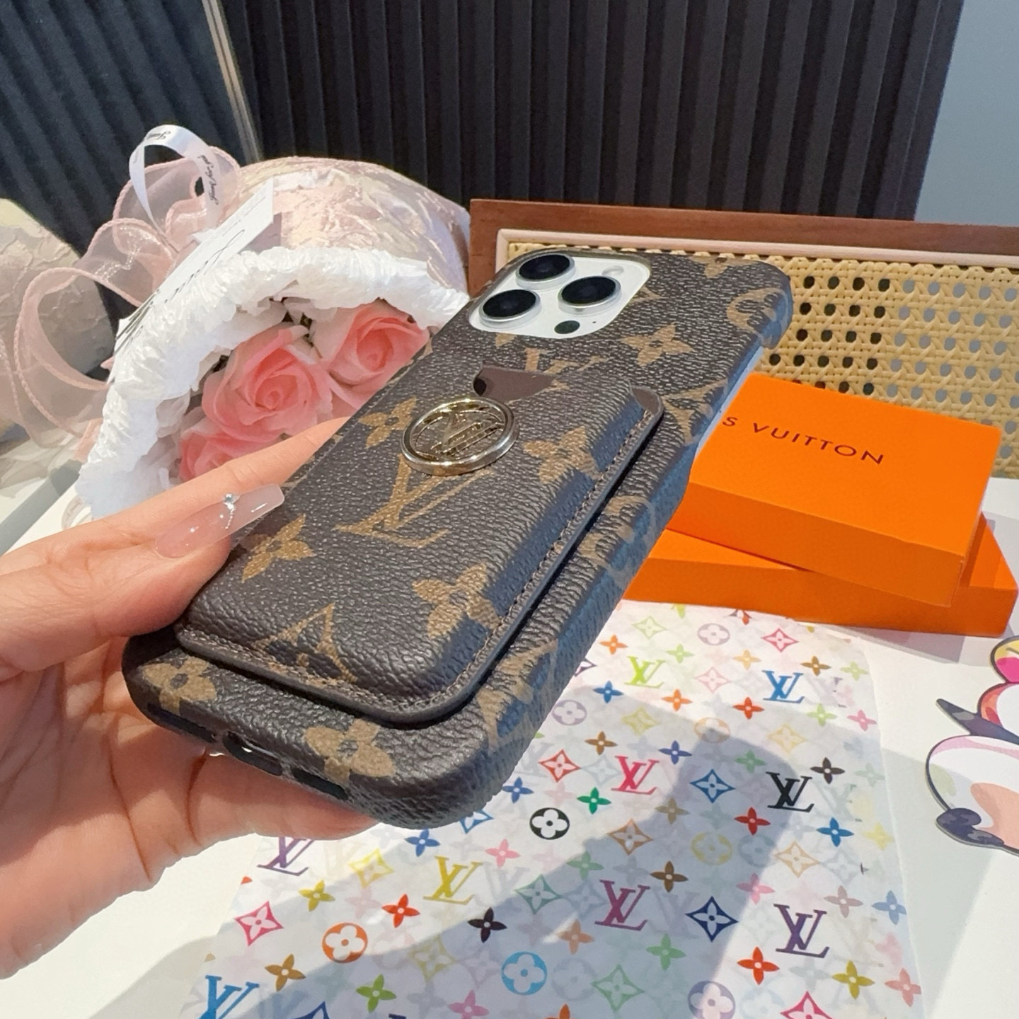 LV Designers Phone Case Classic Card Bag Vintage Phone Case Back Cover Designer Case Luxury Mobile Shel For Iphone:13 14 15 16 17 Iphone 13 14 15 16 17 Pro Iphone 13 14 15 16 17 Pro Max