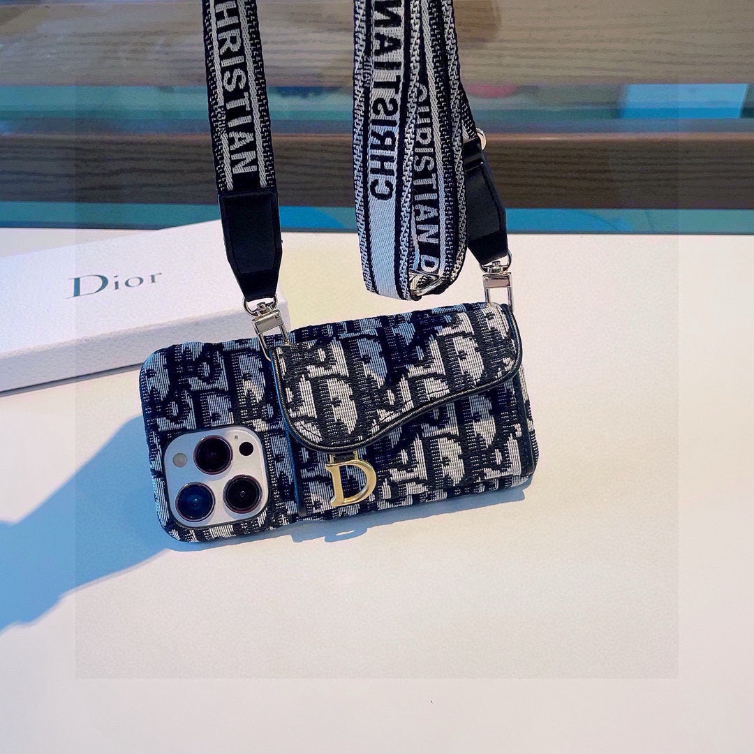 Dior Designers Phone Case Card Bag Phone Case Can Be Used As A Bracket Paired With The Same Shoulder Strap Crossbody Phone Case Iphone:13 14 15 16 17 Iphone 13 14 15 16 17 Pro Iphone 13 14 15 16 17 Pro Max