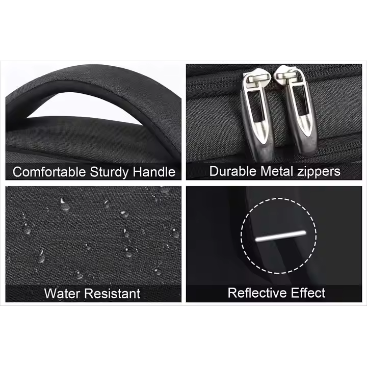 Customized Computer Unisex School Bag Waterproof Business Travel Office Nylon Custom Men Laptop Backpack With USB Charging