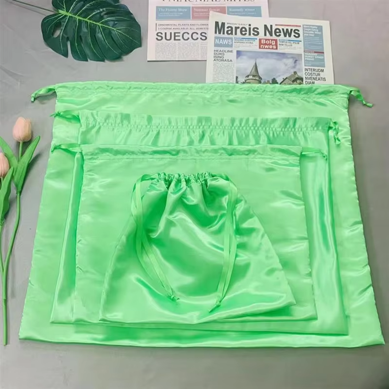 Custom Logo Satin Silk Silk Dust Bag For Handbags Travel Silk Storage Bag Drawstring Multi-Dimension