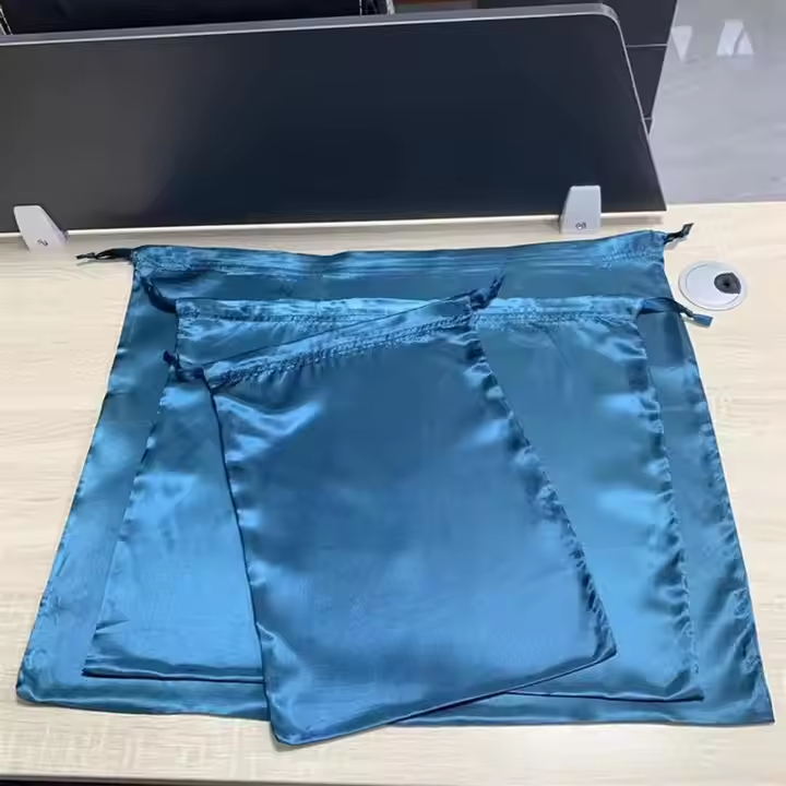 Custom Logo Satin Silk Silk Dust Bag For Handbags Travel Silk Storage Bag Drawstring Multi-Dimension