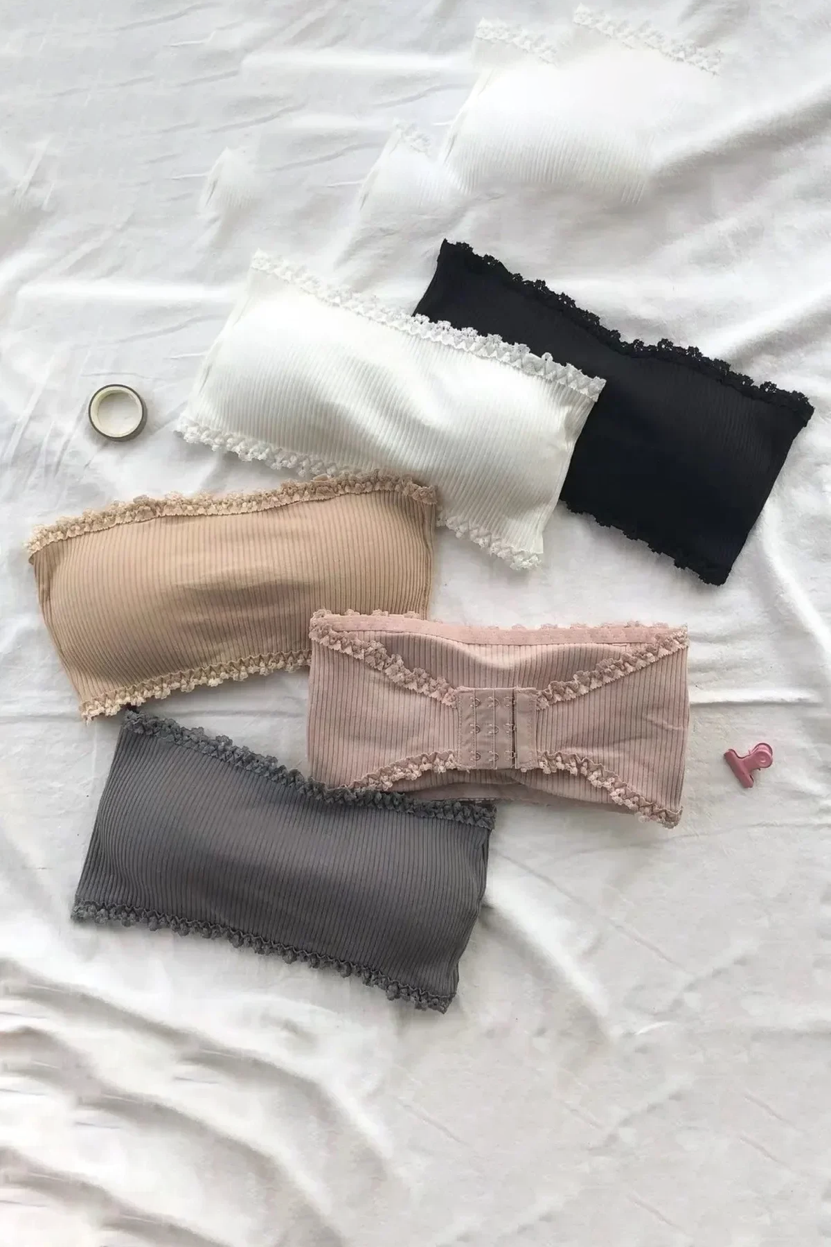 Strapless Lingerie For Women Tube Top Underwear Soild Color Seamless Invisible Bralette Sexy Solid Color Bras Crop Top Women