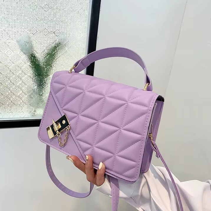 Fashion Simple Style Handbags Women Supplier Design Solid Color Square Female Shoulder Small Ladies Crossbody Bag