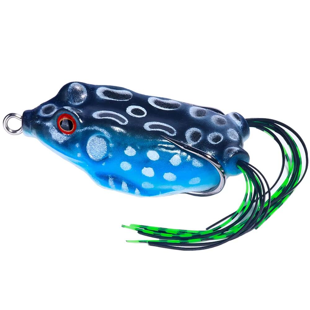 Wholesale 6.3cm 12.4g Artificial Soft Baits Topwater Frog Fishing Lures with Skirts