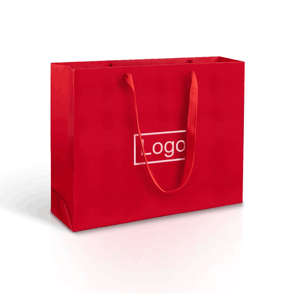 Wholesale Custom Printed Logo Luxury White Paper Bag Retail Boutique Shopping Gift Paper Bags With Your Own Logo