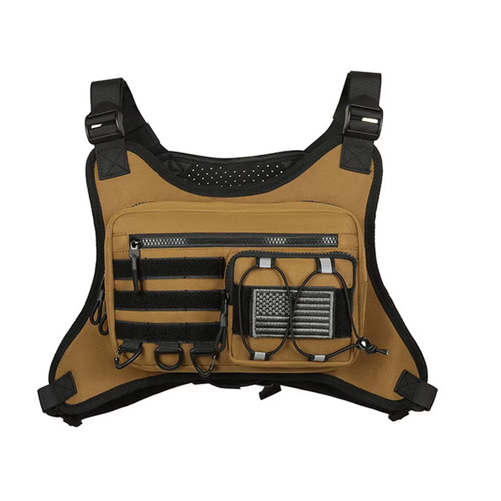Custom Logo Outdoor Sport Chest Pack Rig Tactical Vest Waterproof Edc Chest Bag With Zipper Closure For Men And Women