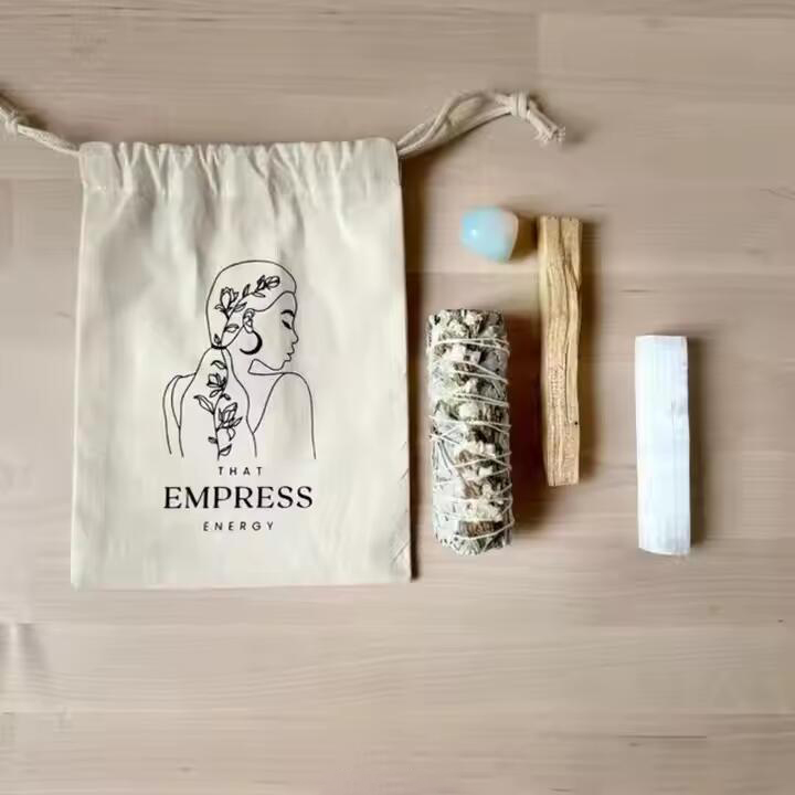 Cotton Canvas Drawstring Pouch Gift Jewelry Packaging Bags