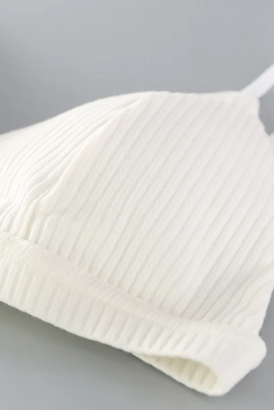 Women's Cotton Push-Up Bralette Solid Color Bras Seamless Wire-Free Brassiere Sexy Lingerie Simple Underwear for Female Girls