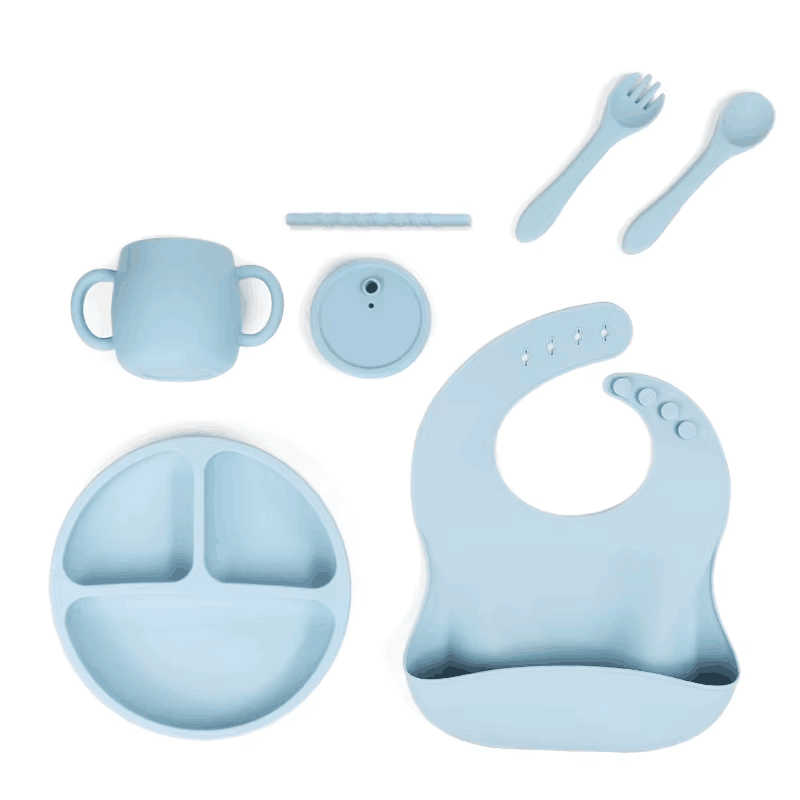 Top Seller Baby Supplies Silicone Baby Feeding Set Newborn Set Gift Baby Plate Set