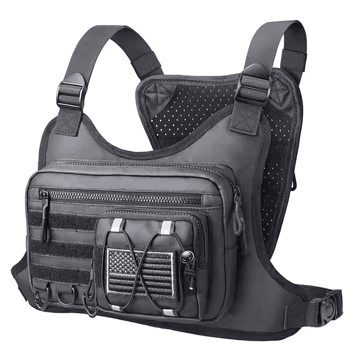 Custom Logo Outdoor Sport Chest Pack Rig Tactical Vest Waterproof Edc Chest Bag With Zipper Closure For Men And Women