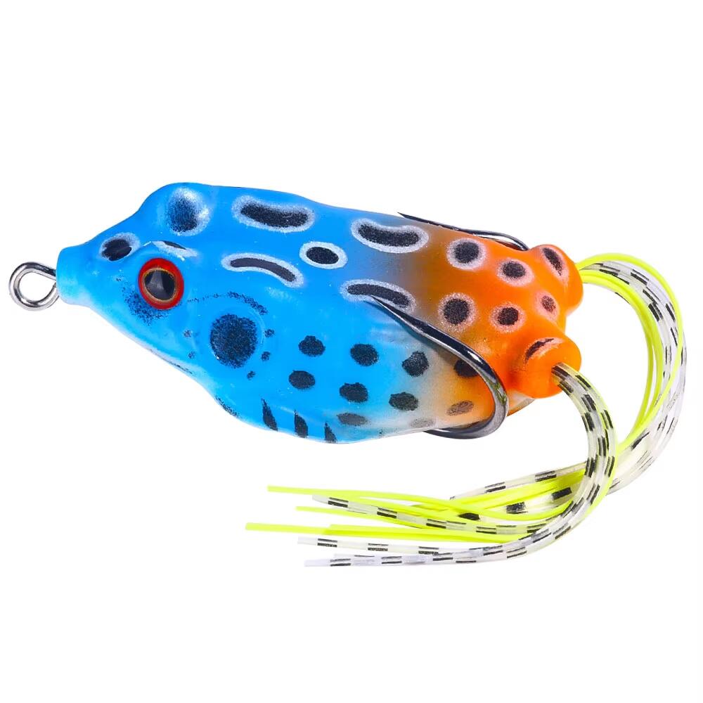Wholesale 6.3cm 12.4g Artificial Soft Baits Topwater Frog Fishing Lures with Skirts
