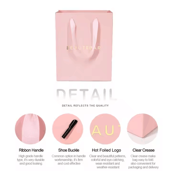 Luxury Ribbon Handle Boutique Shopping Packaging Customized Printed Euro Paper Gift Bags With Logo