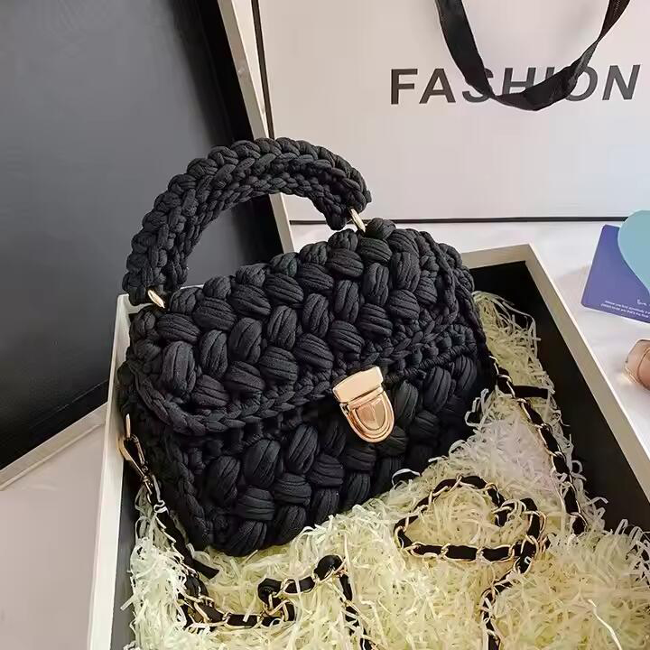 Fashion Handbags Stars With The Same Paragraph Hand-Woven Bag Ins Net Red Cloth Bag