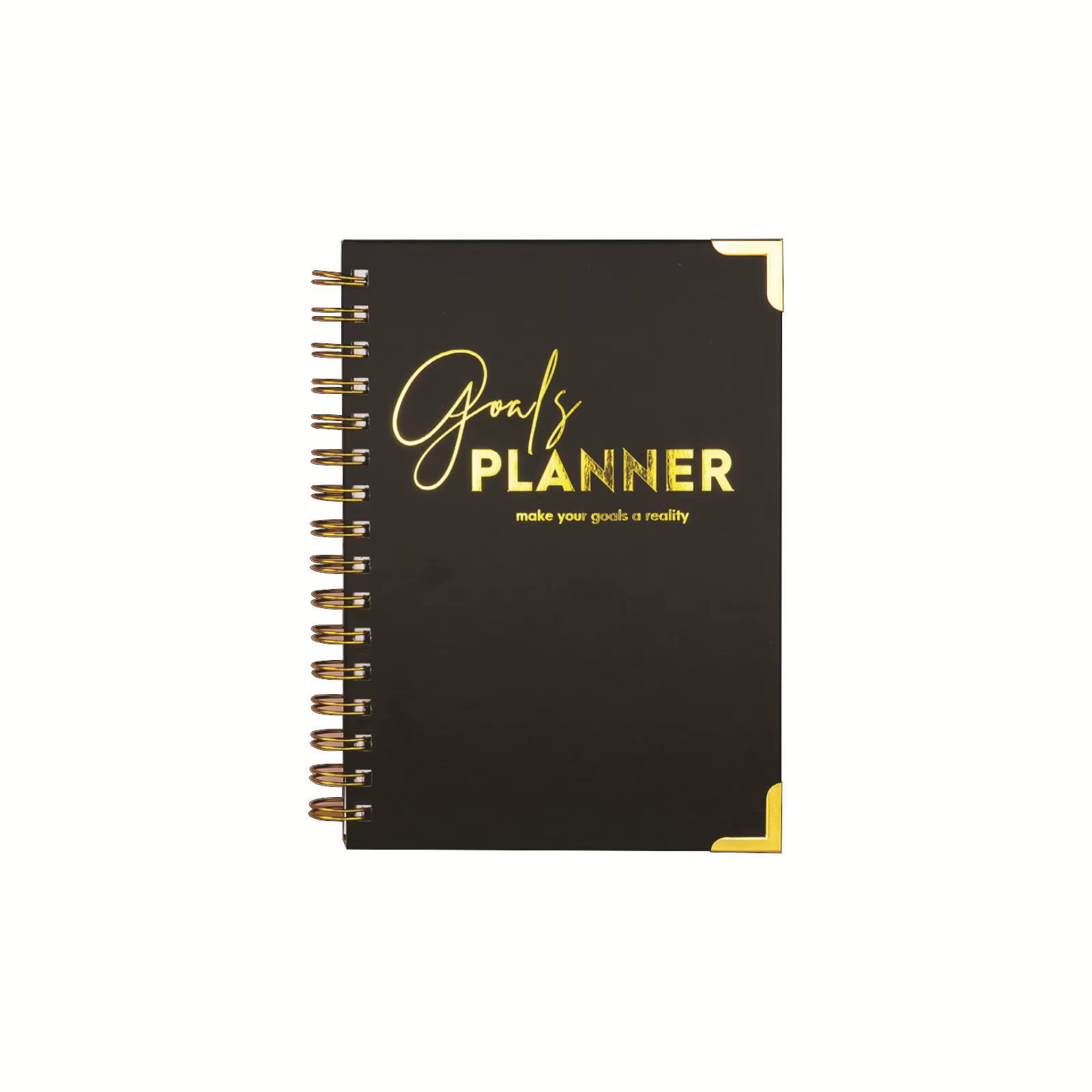 Wholesale Custom Gold Coil A5 Planner Hardcover Organizer Daily Notebook Office Gift Stationery Supplies
