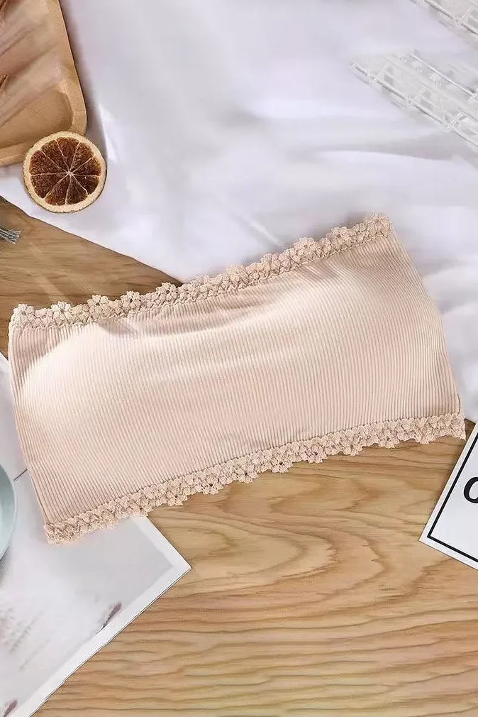 Strapless Lingerie For Women Tube Top Underwear Soild Color Seamless Invisible Bralette Sexy Solid Color Bras Crop Top Women