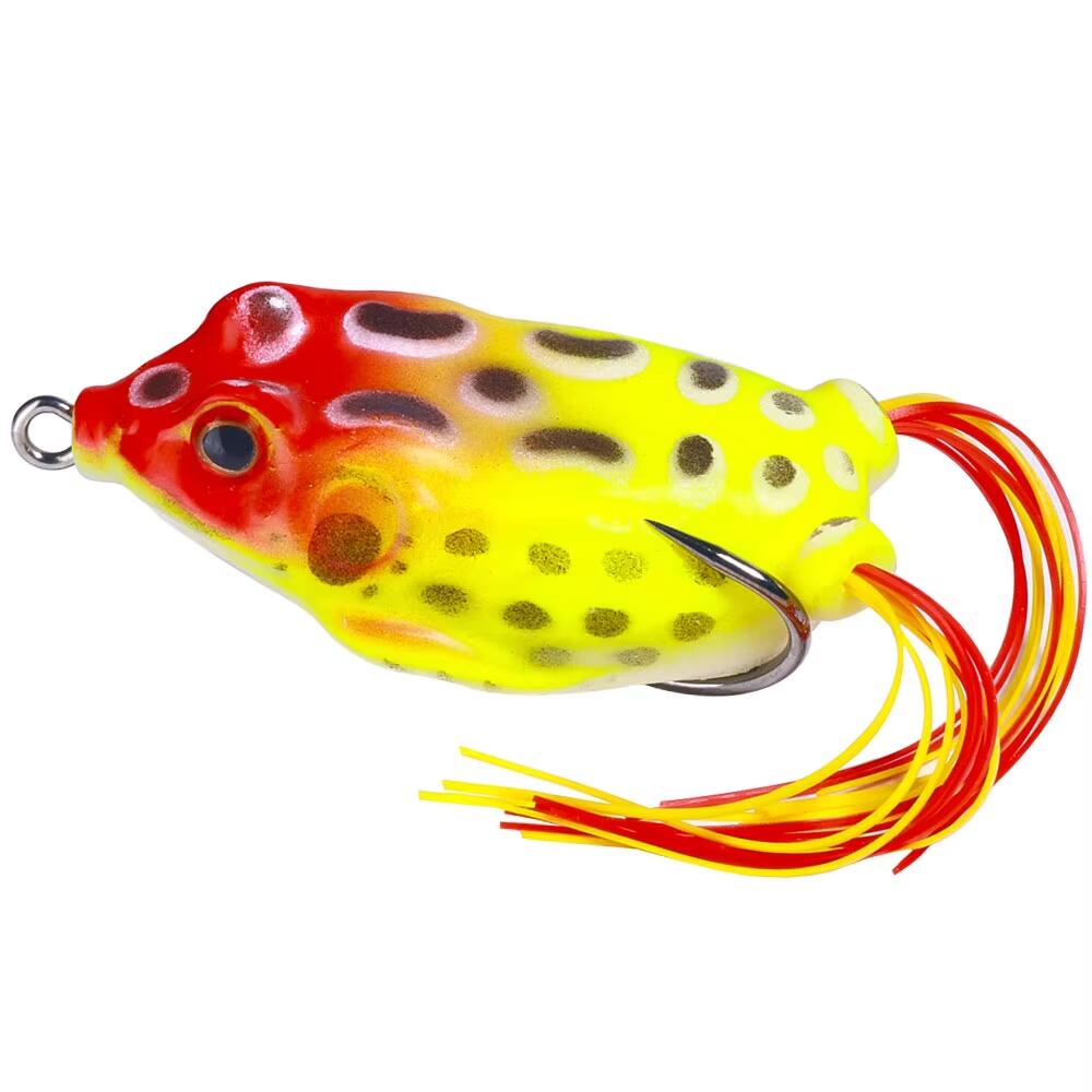 Wholesale 6.3cm 12.4g Artificial Soft Baits Topwater Frog Fishing Lures with Skirts