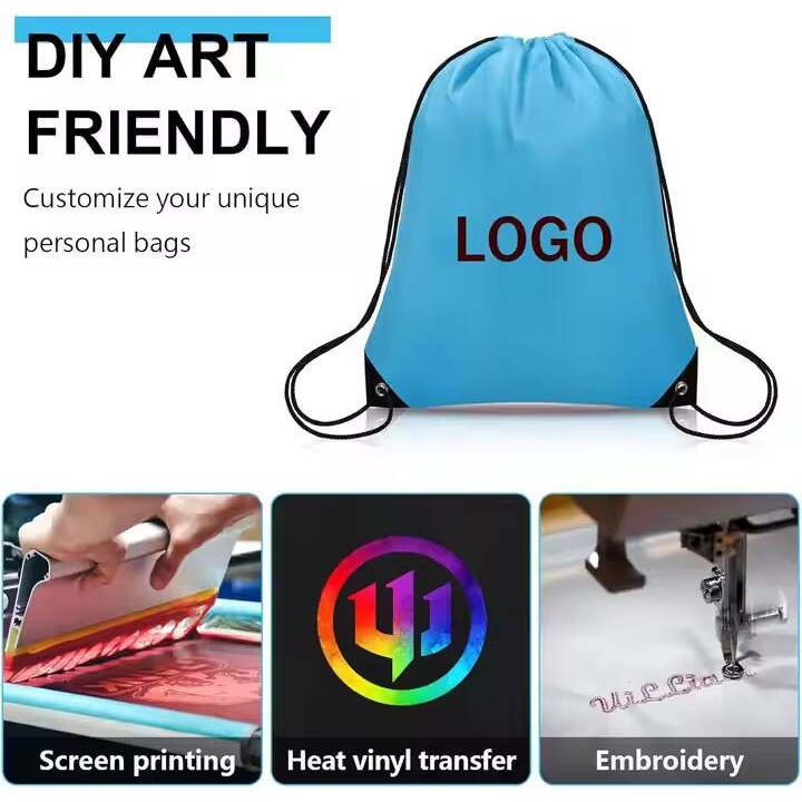 Wholesale Customized Eco-Friendly Polyester Nylon Drawstring Backpack Printed Sport Style Promotional Gift Bag Price