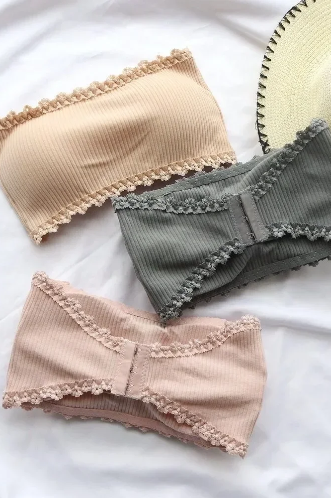 Strapless Lingerie For Women Tube Top Underwear Soild Color Seamless Invisible Bralette Sexy Solid Color Bras Crop Top Women