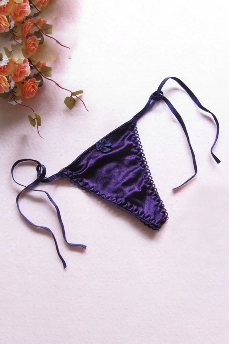 Silk Thong G-String Lace Sexy Underwear Women Sexy Panties Female Low Waist String Lace Lingerie Intimates Thongs T-Back