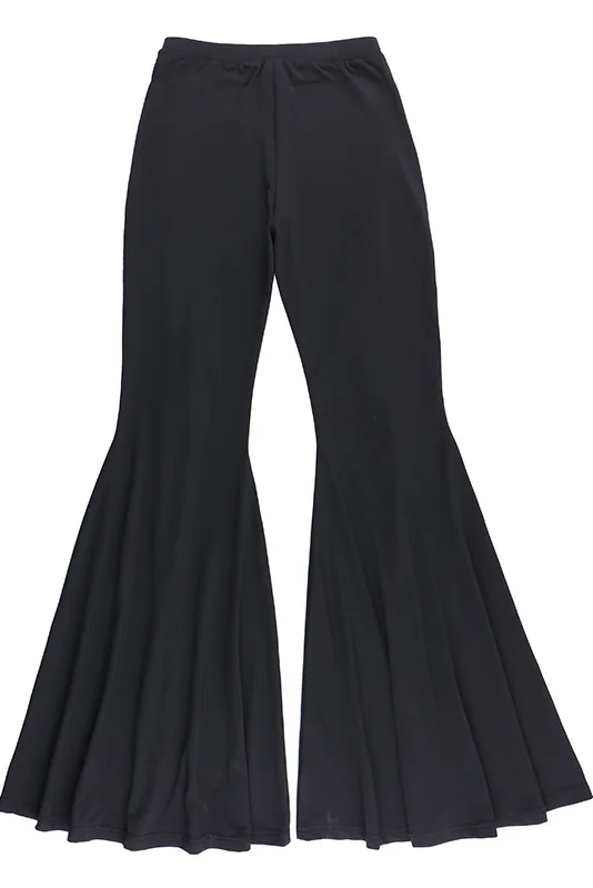 Sexy Punk Flared Pants Long Trouser Women Lace Up Front Hollow Cut Out Bell Bottom Tied Up High Waist Streetwear ﻿