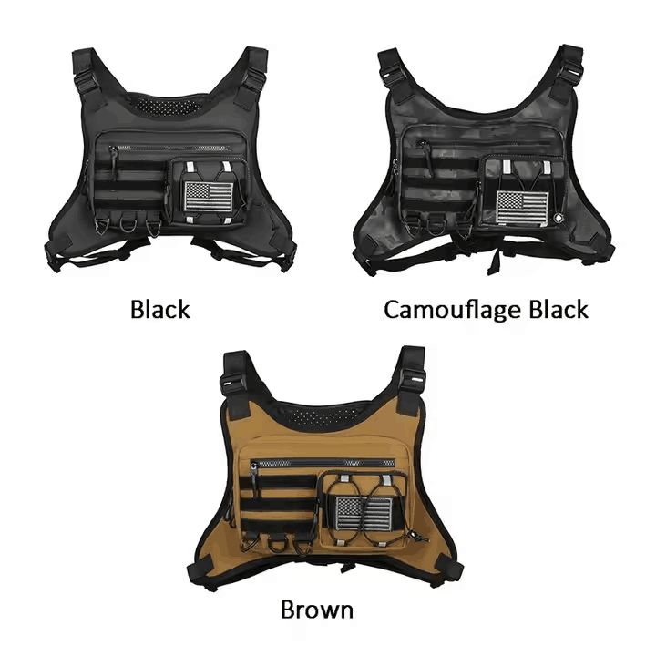 Custom Logo Outdoor Sport Chest Pack Rig Tactical Vest Waterproof Edc Chest Bag With Zipper Closure For Men And Women