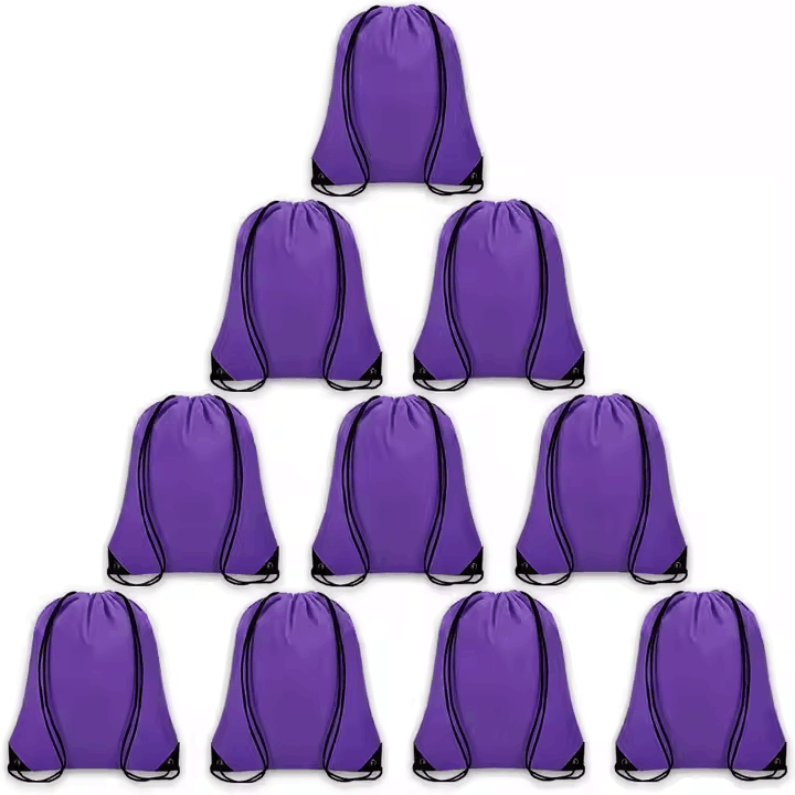 Wholesale Customized Eco-Friendly Polyester Nylon Drawstring Backpack Printed Sport Style Promotional Gift Bag Price