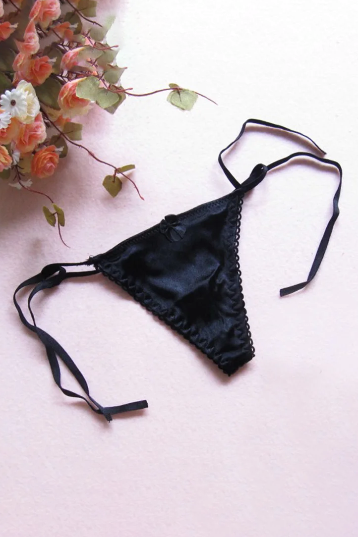 Silk Thong G-String Lace Sexy Underwear Women Sexy Panties Female Low Waist String Lace Lingerie Intimates Thongs T-Back