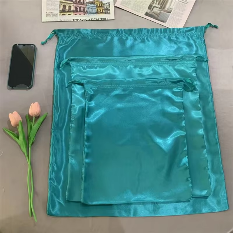 Custom Logo Satin Silk Silk Dust Bag For Handbags Travel Silk Storage Bag Drawstring Multi-Dimension