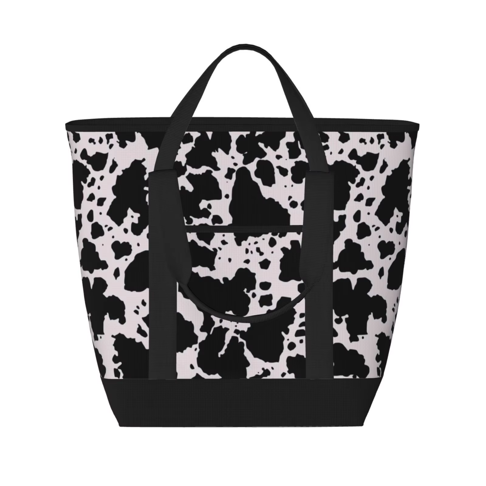 Designer Large Camping Picnic Cow Print Food Travel Shoulder Bag Portable Handbag Lunch Insulated Cooler Tote