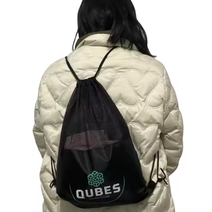 Custom Logo Printing Washable Bag Heavy Duty Mesh Polyester Nylon Drawstring Bag Sport Equipment Beach Storage Backpack Bag