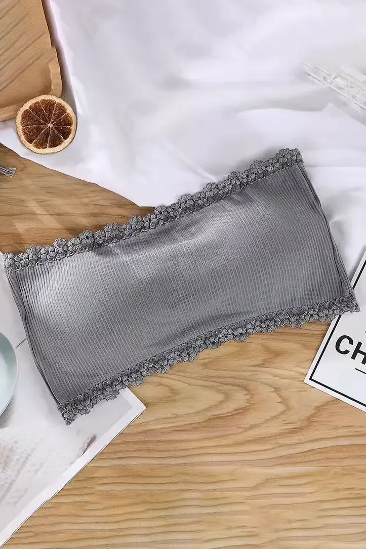 Strapless Lingerie For Women Tube Top Underwear Soild Color Seamless Invisible Bralette Sexy Solid Color Bras Crop Top Women