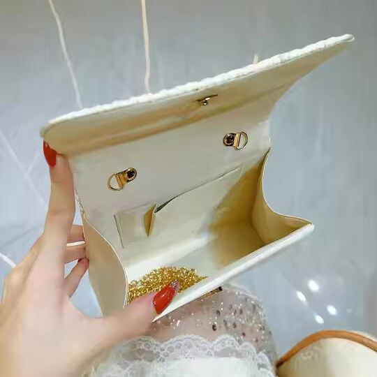 New Arrival Fashion Chain Crossbody Bag Ladies Evening Purse Crystal Wedding Clutch Shoulder Bags For Women