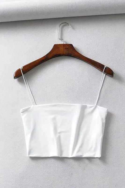 Women's Crop Top Sexy Elastic Cotton Camis sleeveless Short Tank Top Bar