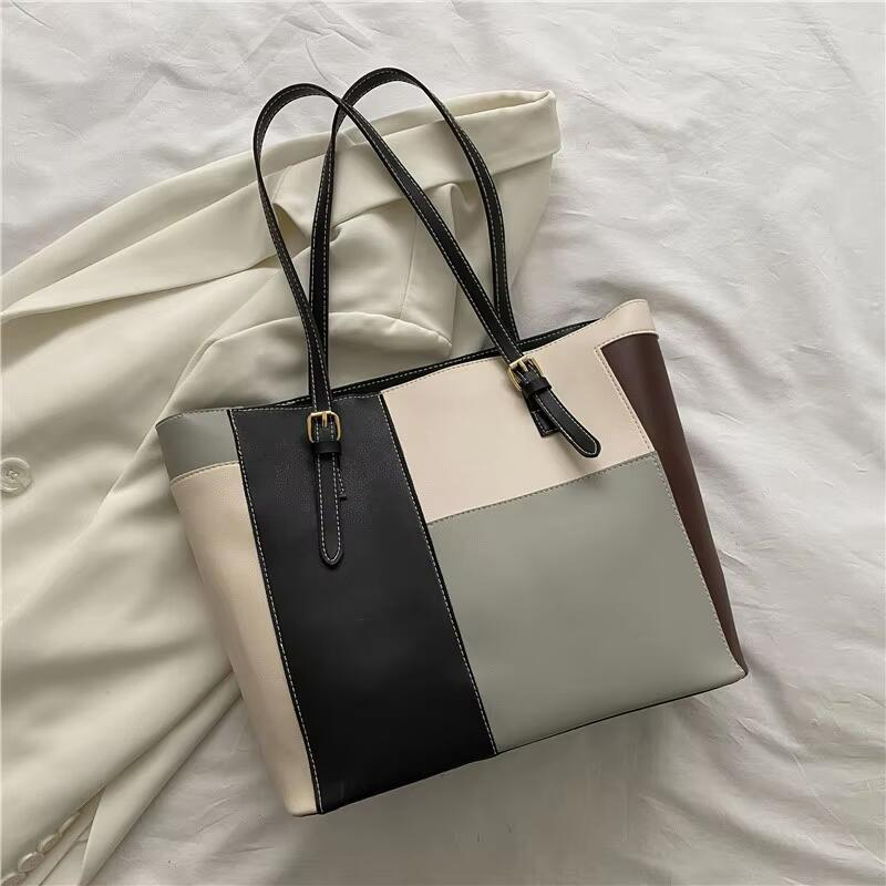 Large Capacity Female Shoulder Underarm Bag Fashion Texture Big Size Pu Leather Handbag Tote Bags For Women