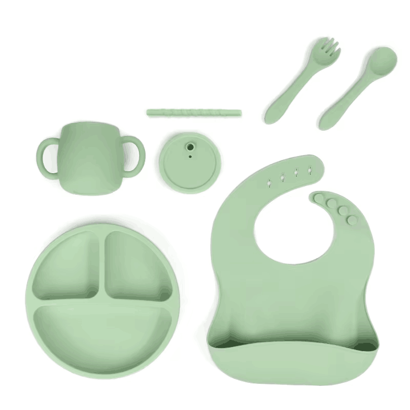 Top Seller Baby Supplies Silicone Baby Feeding Set Newborn Set Gift Baby Plate Set