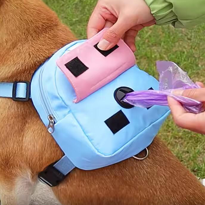 Lovely Outdoor Snacks Portable Small Pet Dog Bag Oxford Dog Backpack