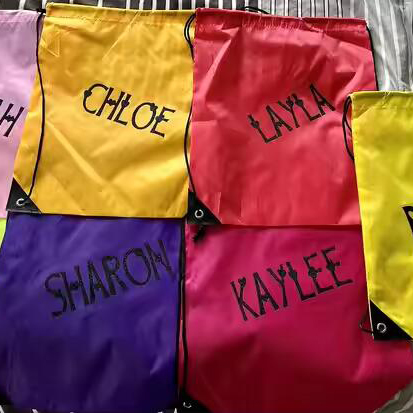 Draw String Sports Bags Gym Cinch Sack Nylon String Backpack Plain Sport Bag Drawstring Party