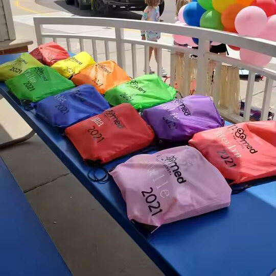 Draw String Sports Bags Gym Cinch Sack Nylon String Backpack Plain Sport Bag Drawstring Party