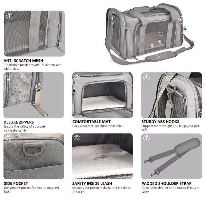 Pet Carrier for Small Medium Cats Dogs Airline Approved Small Dog Carrier Soft Sided Collapsible Puppy Carrier